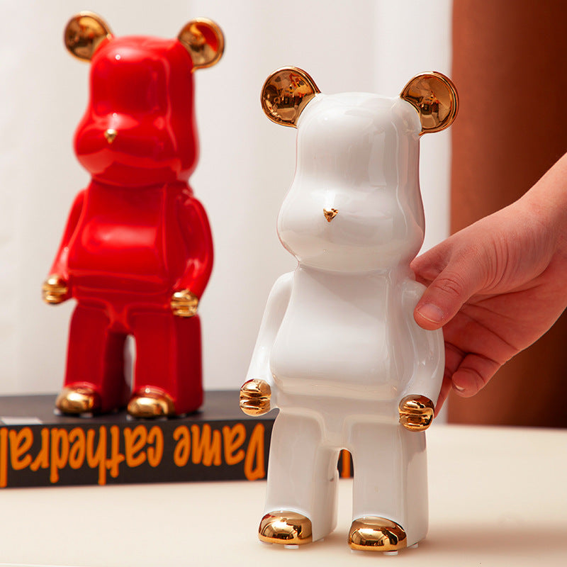 Bearbrick Red Violent Bear Handmade Model Toys Desktop Decorations